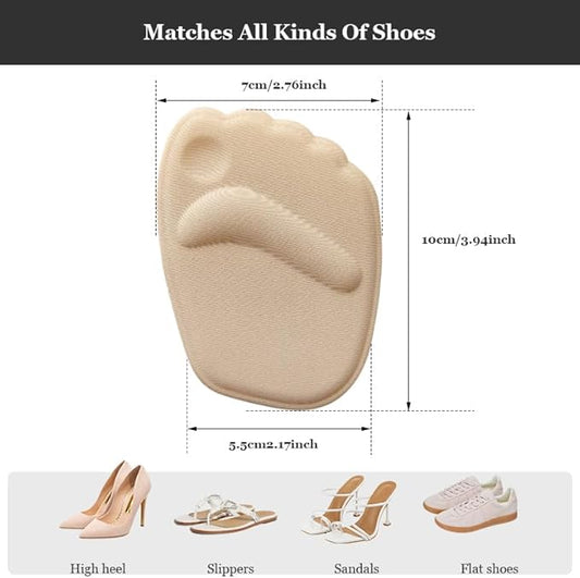 2 Pairs Metatarsal Pads Silicone Foot Pads for Women Men Ball of Foot Cushions Non Slip Comfort Pad for High Heels Flats Daily Shoes MOCCOOL