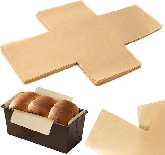 100 Pcs Loaf Pan Liners 8x4 inches, Non-Stick Parchment Paper for Baking, Disposable Greaseproof Paper for Bread, Toast, Sourdough, Cakes, Banana Bread